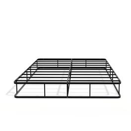 East West Furniture - DHQBBLK Dothan Queen Bed Frame with Luxurious Style Headboard and Footboard - High Quality Metal Frame in Powder - Black