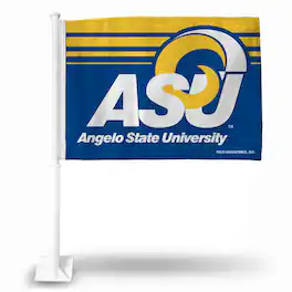 Rico Industries - Angelo State Rams 14x19 Double Sided Window Mount Car Flag - Multi