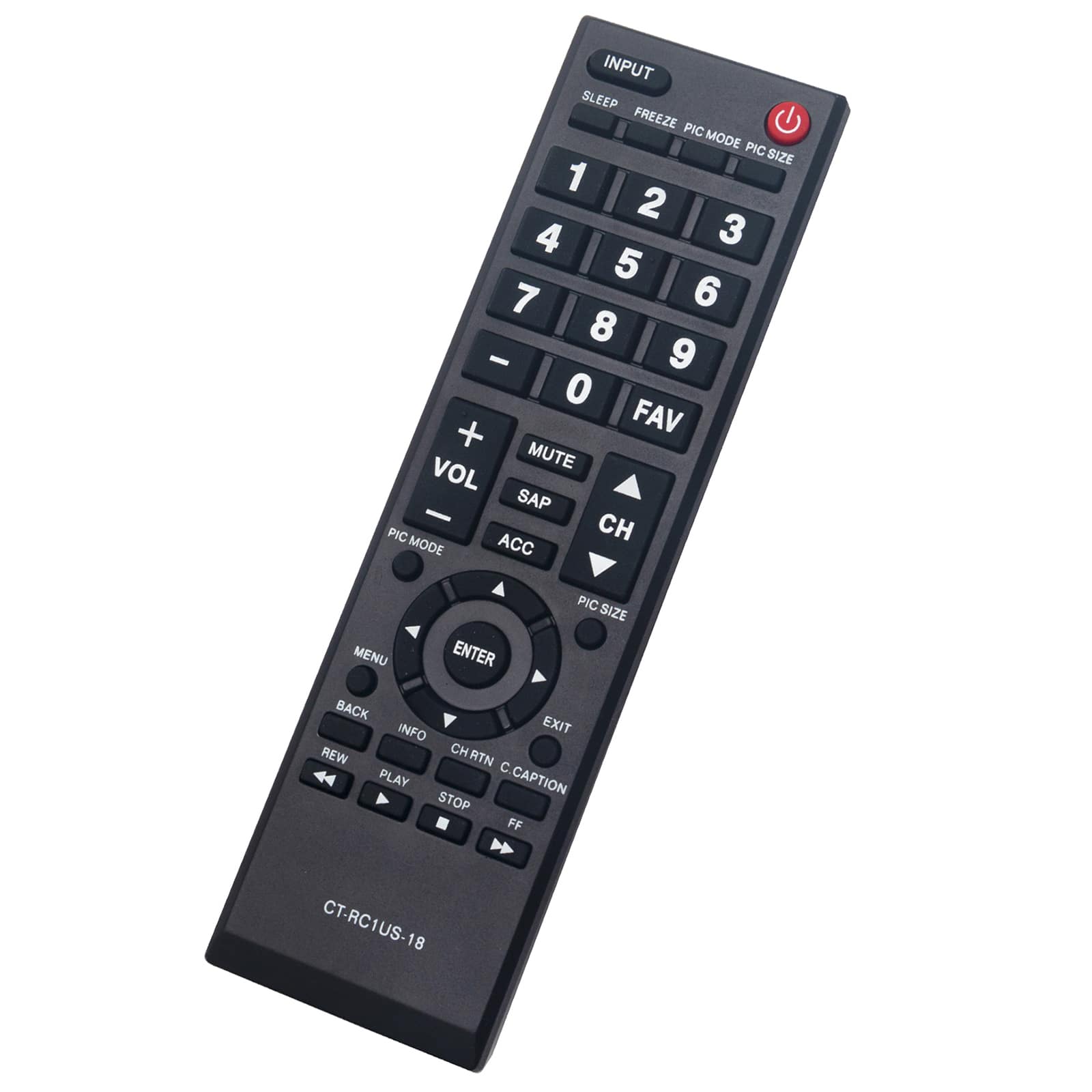 ALLIMITY - Replacement Remote Control CT-RC1US-18, Fit for Toshiba Television 32L310U18 49L510U18 55L510U18 32L220U19 32L310U20 - Black price history on PriceWatchPro