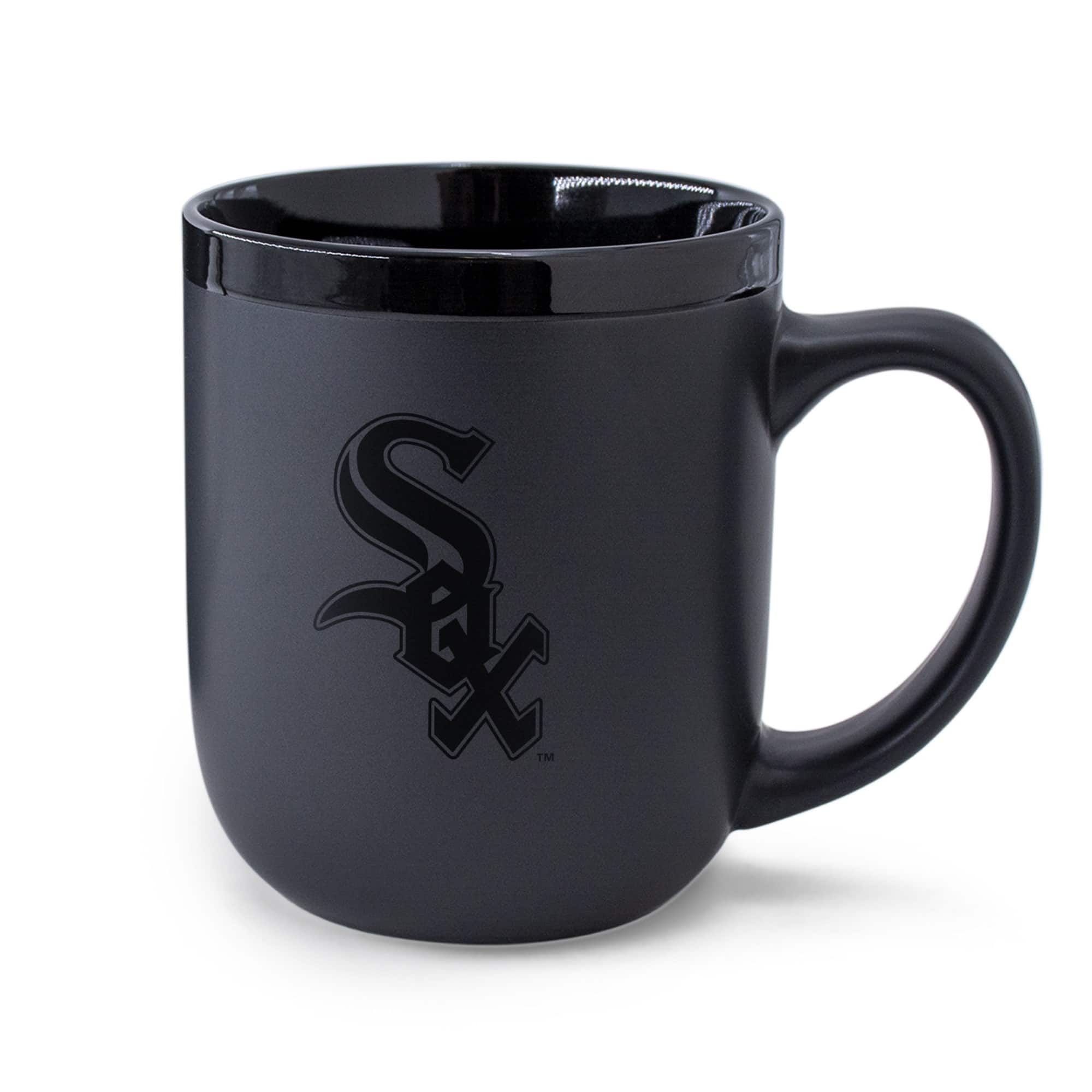 Front. WinCraft - Chicago White Sox 17oz. Black Tonal Ceramic Mug - Multicolor.