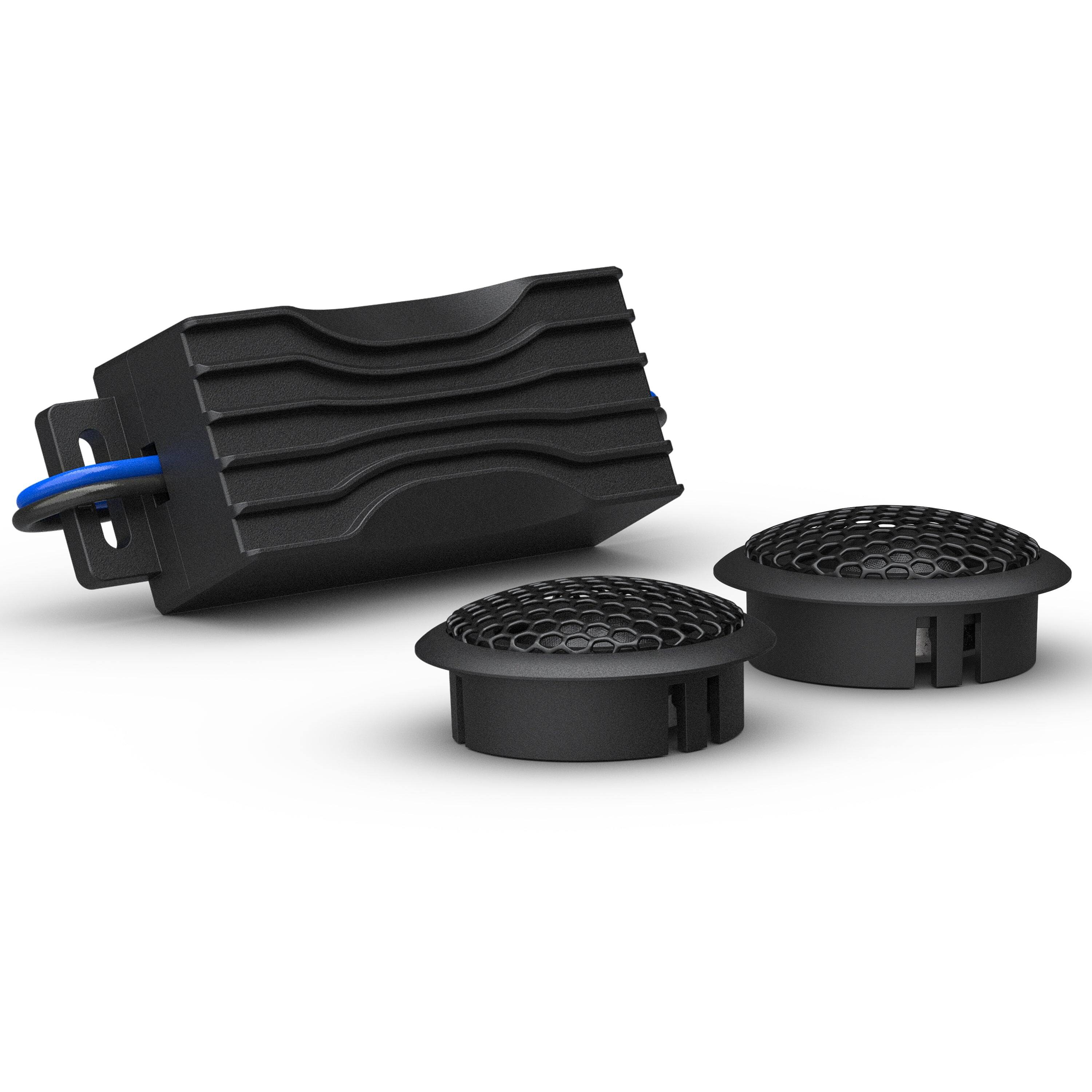 Alt View 4. AudioControl - Altitude Series 6.5" Component Speakers with Precision-Molded Glass Fiber Cones and 1" Tweeters (Pair) - Black.