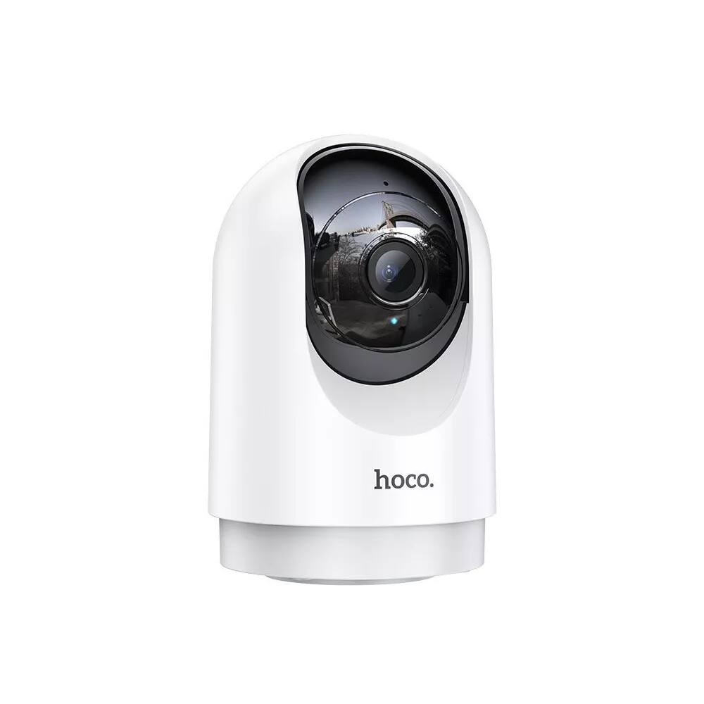 Front. hoco. - Hoco. D1 Indoor HD Camera with Auto Motion Tracking, Sound & Motion Detection, 2-Way Audio, Night Vision, App Control - White.