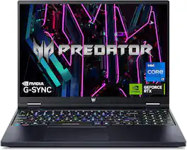 Acer - Refurbished Excellent - Predator Helios 16 Gaming Notebook Intel Core i7-14700HX 2.10 GHz 16 GB RAM 1 TB SSD - PH16-72-77KA - Black