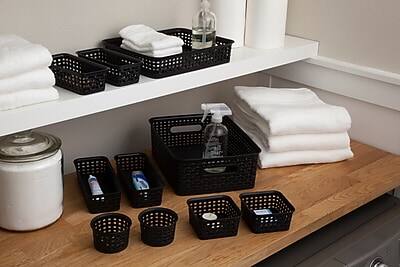 Alt View 2. Advantus - 10-Piece Desk Organizer Set, Polypropolyne - Black.