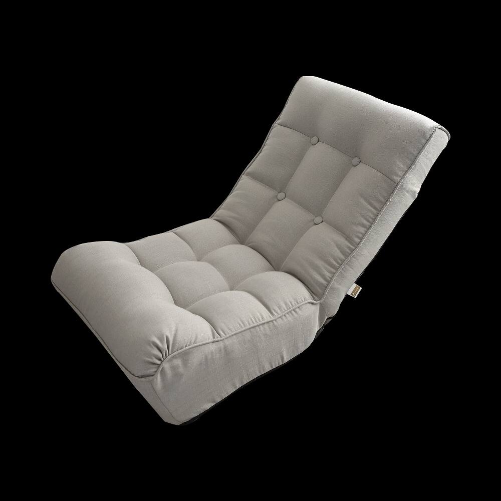 Alt View 3. Loheer - Loheer Adjustable Floor Chair Japanese Tatami Lazy Sofa Reclining Single Sofa with 4-Segment Backrest for Gaming Reading - Gray.