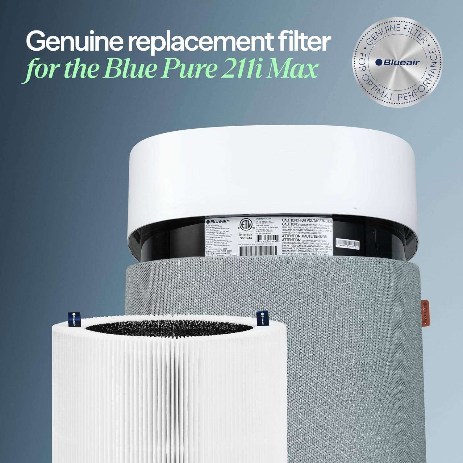 Blueair Blue Pure F2MAX Replacement Filter for 211i Max Air