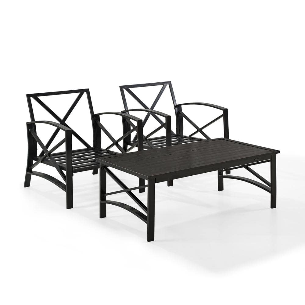 Crosley Furniture - Kaplan 3Pc Outdoor Chair Set - Coffee Table & 2 Chairs - Mist price history on PriceWatchPro