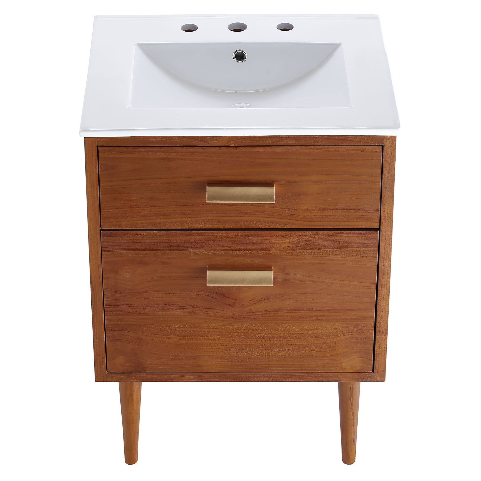 Alt View 5. Modway - Cassia Bathroom Vanity Basin Included - Natural White.