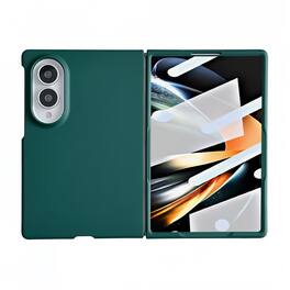 Dteck - for Samsung Galaxy Z Fold8 Rugged Slim Case with Built-in Tempered Glass Protector,Skin-Friendly Shockproof PC Cover - Green