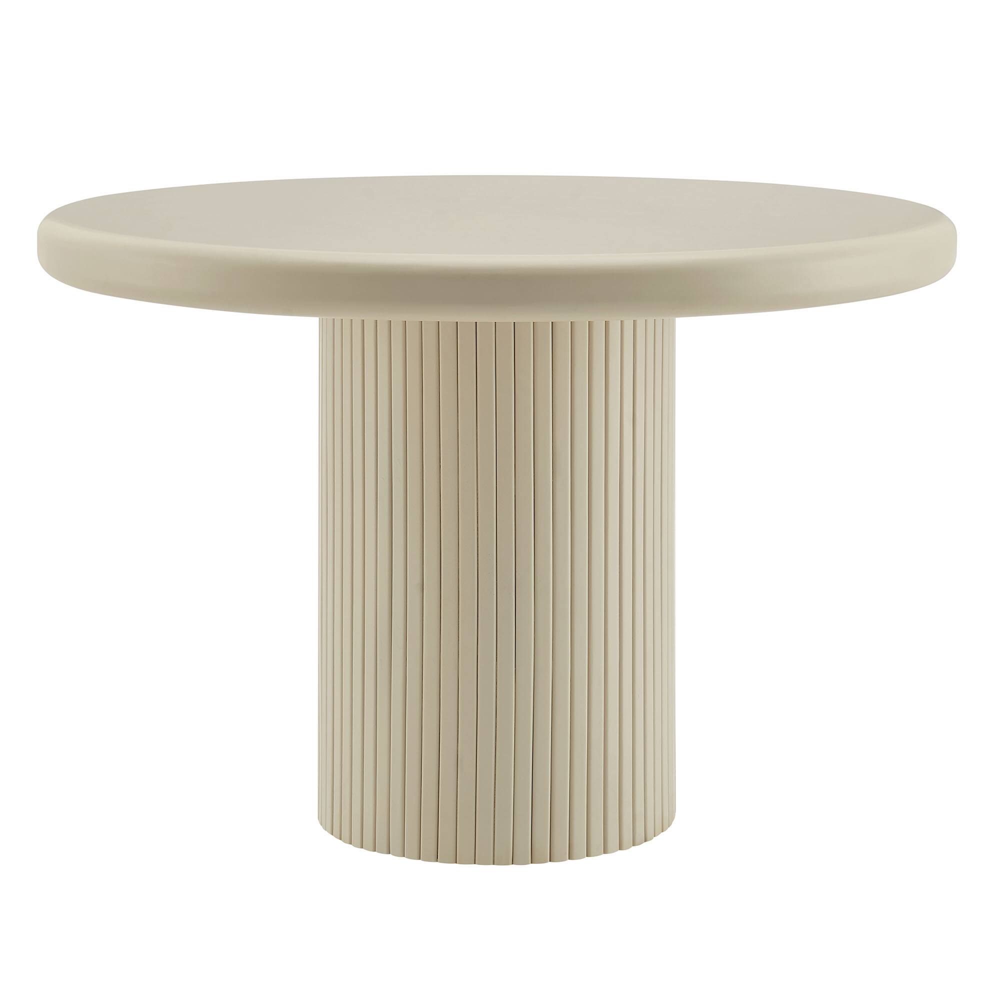 Alt View 3. Modway - Belmonte 45 Inch Painted Wood Round Pedestal Dining Table by Modway - Putty.