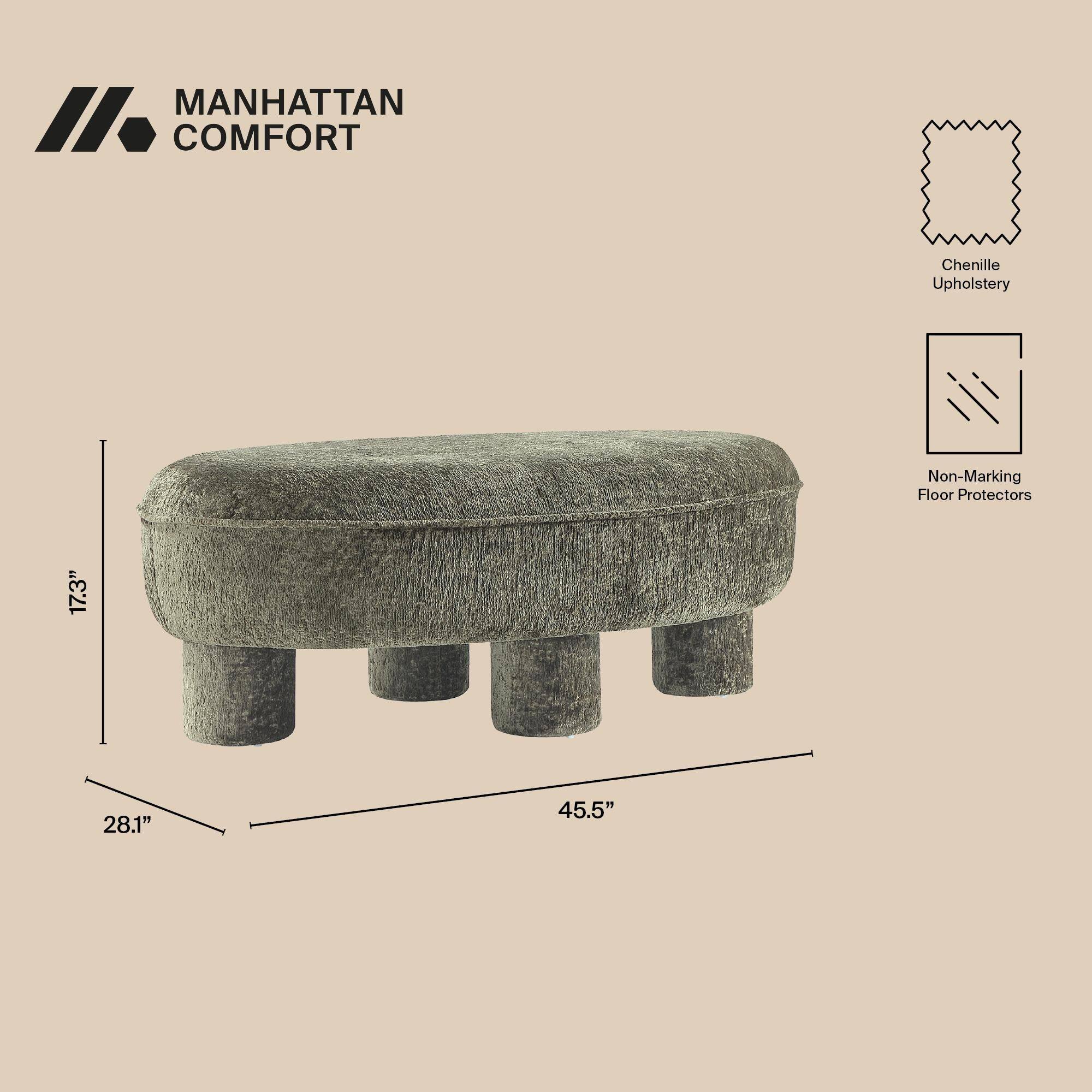 MANHATTAN // COMFORT

Chenille Upholstery
Non-Marking Floor Protectors

17.3"
28.1"
45.5"