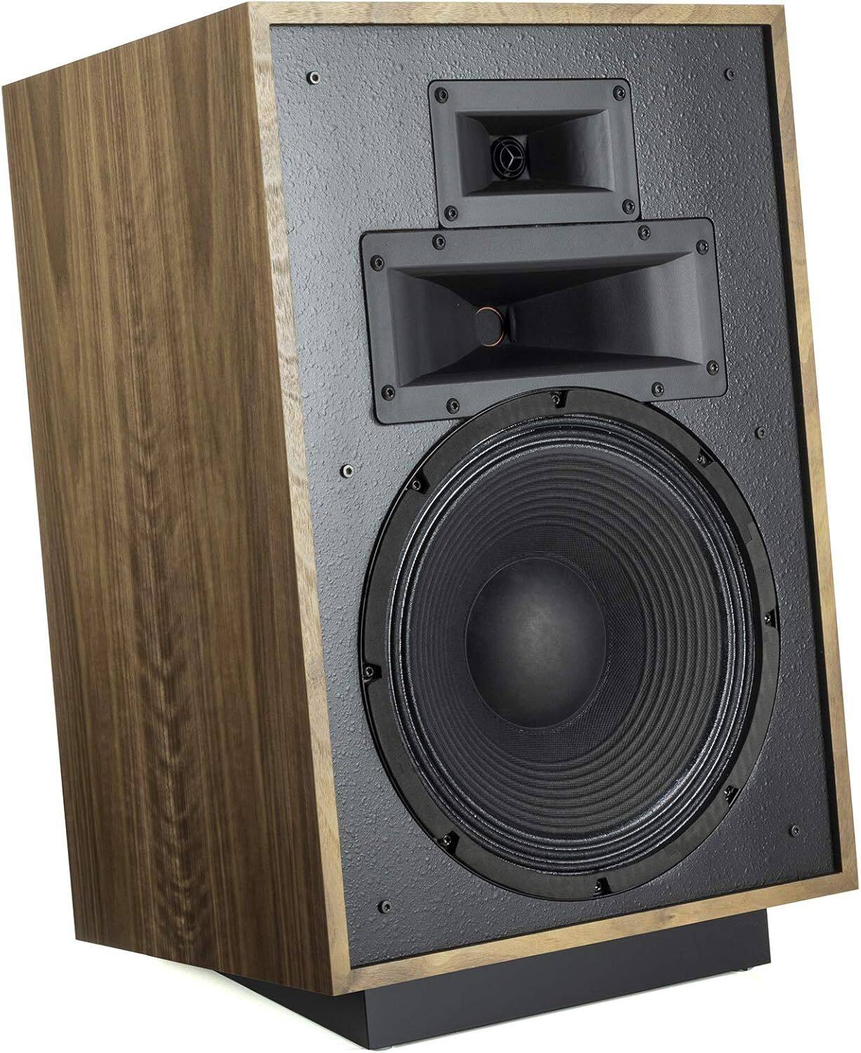 Angle. Klipsch - Klipsch Heresy IV Heritage Series Three Way Walnut Loudspeaker (Pair) (2020) - Walnut.