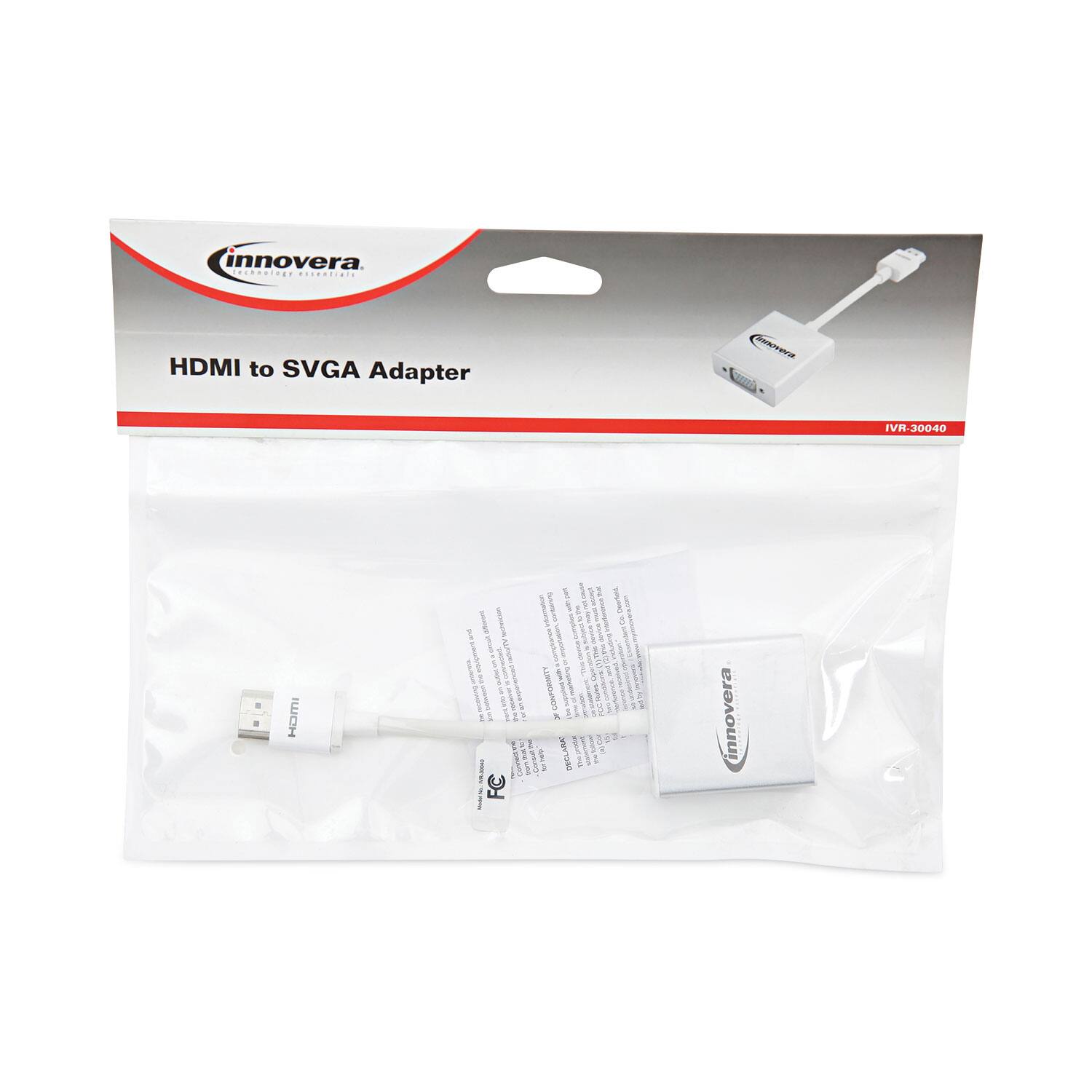 innovera  
HDMI to SVGA Adapter  
C IVR-30040  
HDMI to SVGA Adapter  
Conformité  
Declaration  
FC