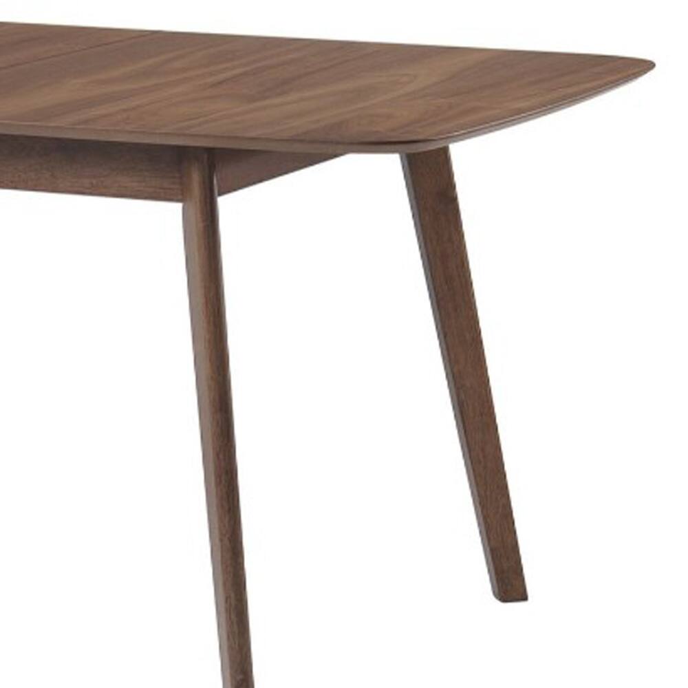 Back. Manhattan Lane - Rectanglular Wooden Dining Table With Round Corners - Brown.
