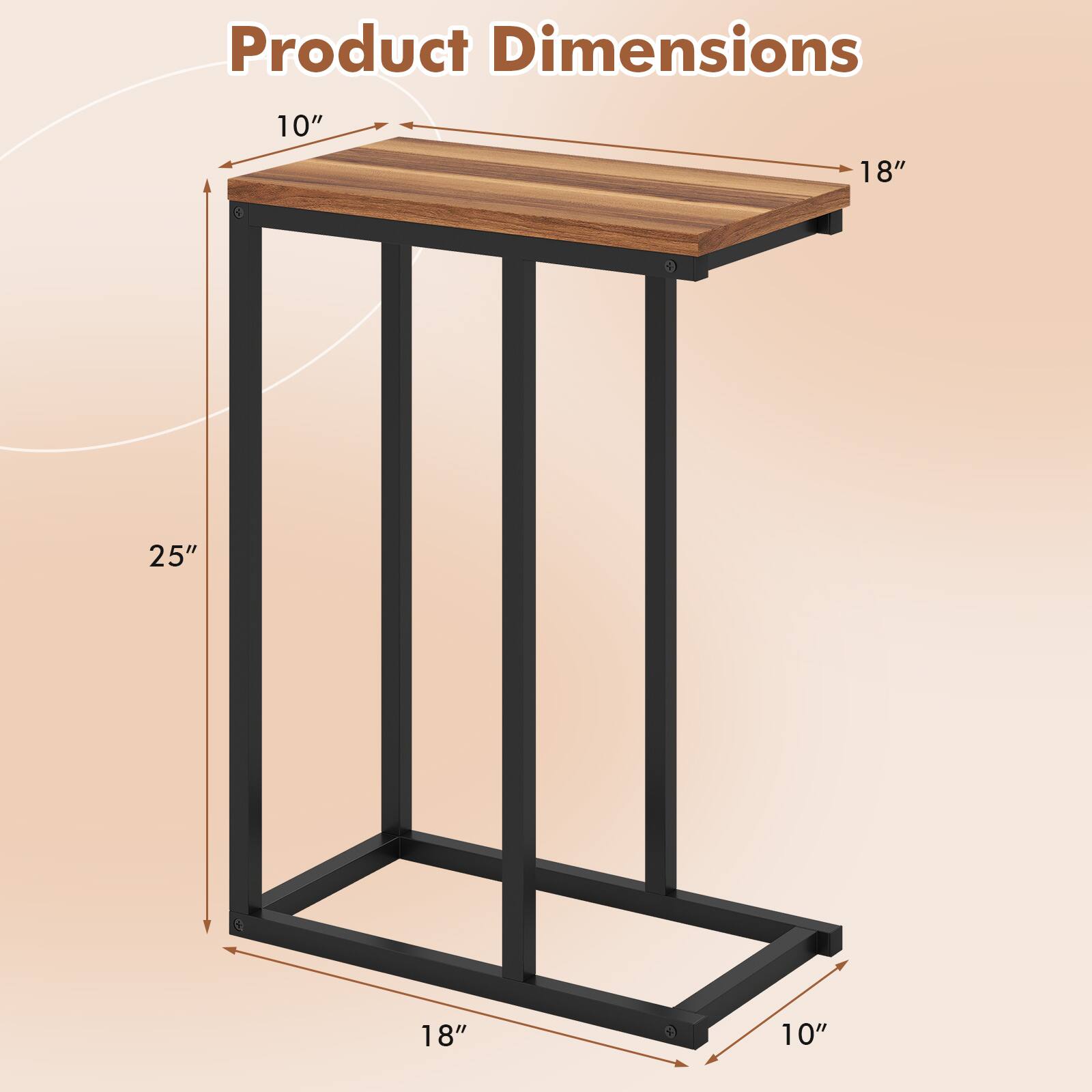 Product Dimensions: 10" x 18" x 25" x 18" x 10"