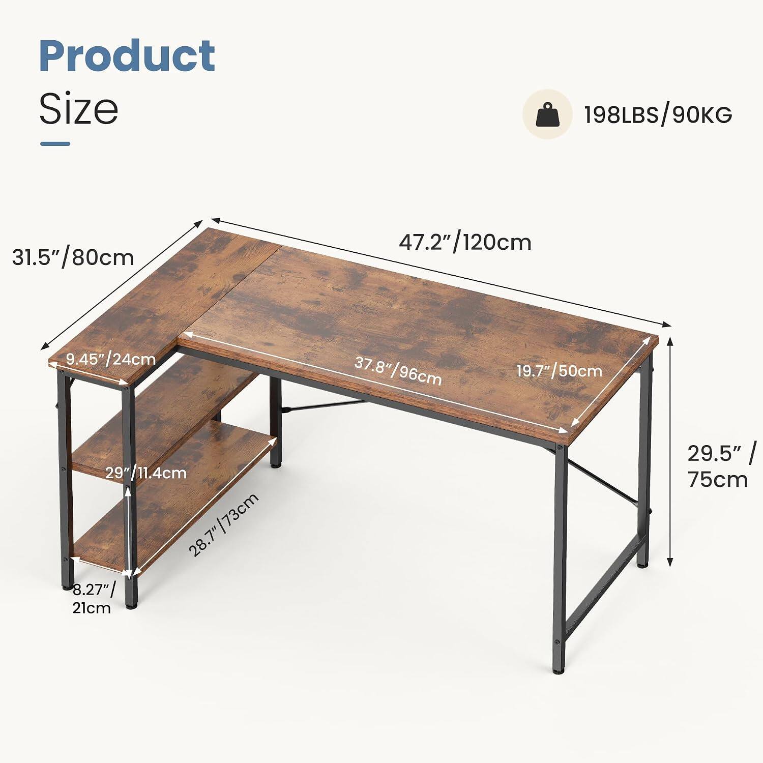 Product Size - 198LBS/90KG  
31.5"/80cm  
47.2"/120cm  
9.45"/24cm  
37.8"/96cm  
19.7"/50cm  
29"/11.4cm  
28.7"/73cm  
8.27"/21cm  
29.5"/75cm