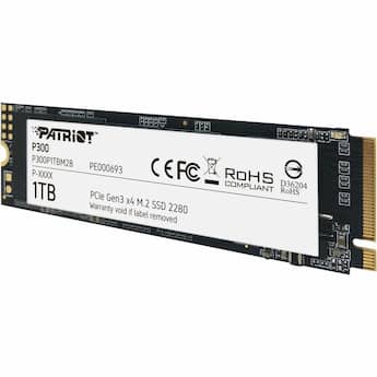 Patriot P300 M.2 2280 1TB PCIe Gen3 x4, NVMe 1.3 Internal Solid Patriot P300 M.2 2280 1TB PCIe Gen3 x4, NVMe 1.3 Internal Solid