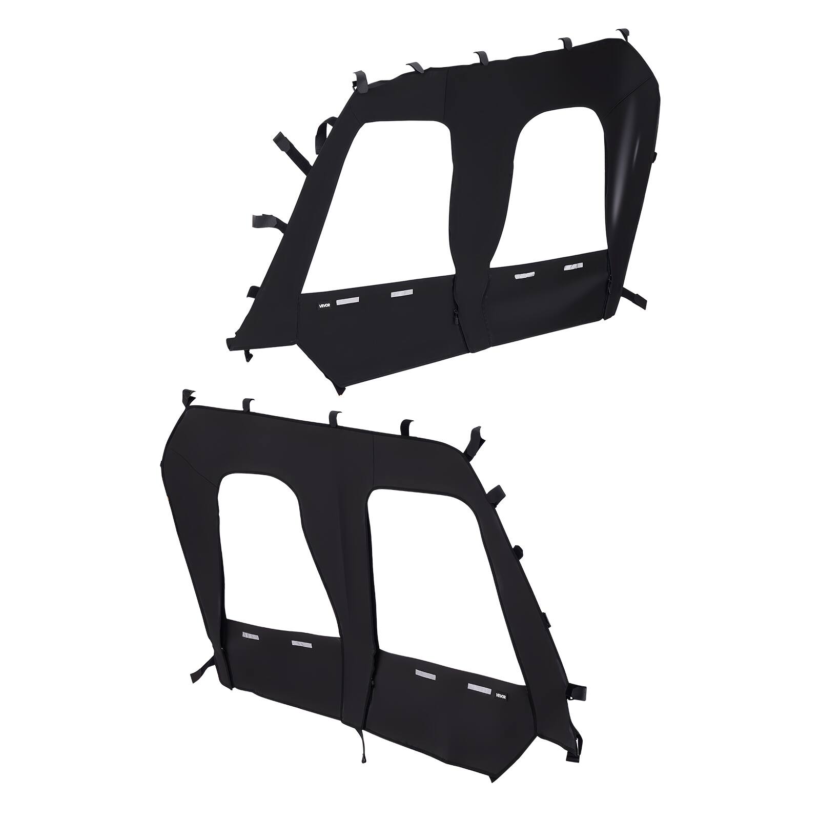 Alt View 5. VEVOR - Cab Enclosure Upper Doors, Compatible with Kawasaki Teryx4 2012-2022, Soft Upper Doors, Windproof & Waterproof Upgraded - Black.