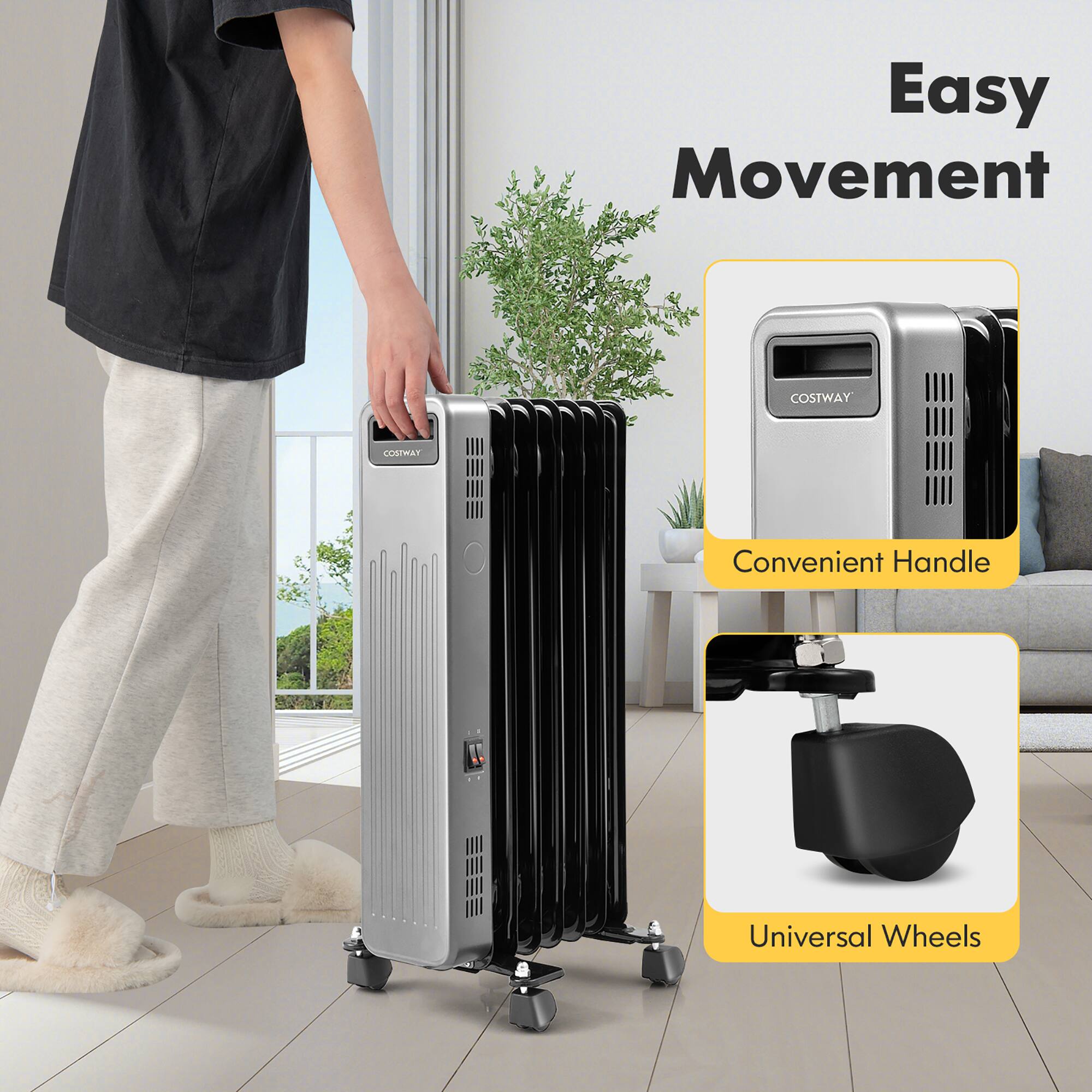 Easy Movement  
Convenient Handle  
Universal Wheels