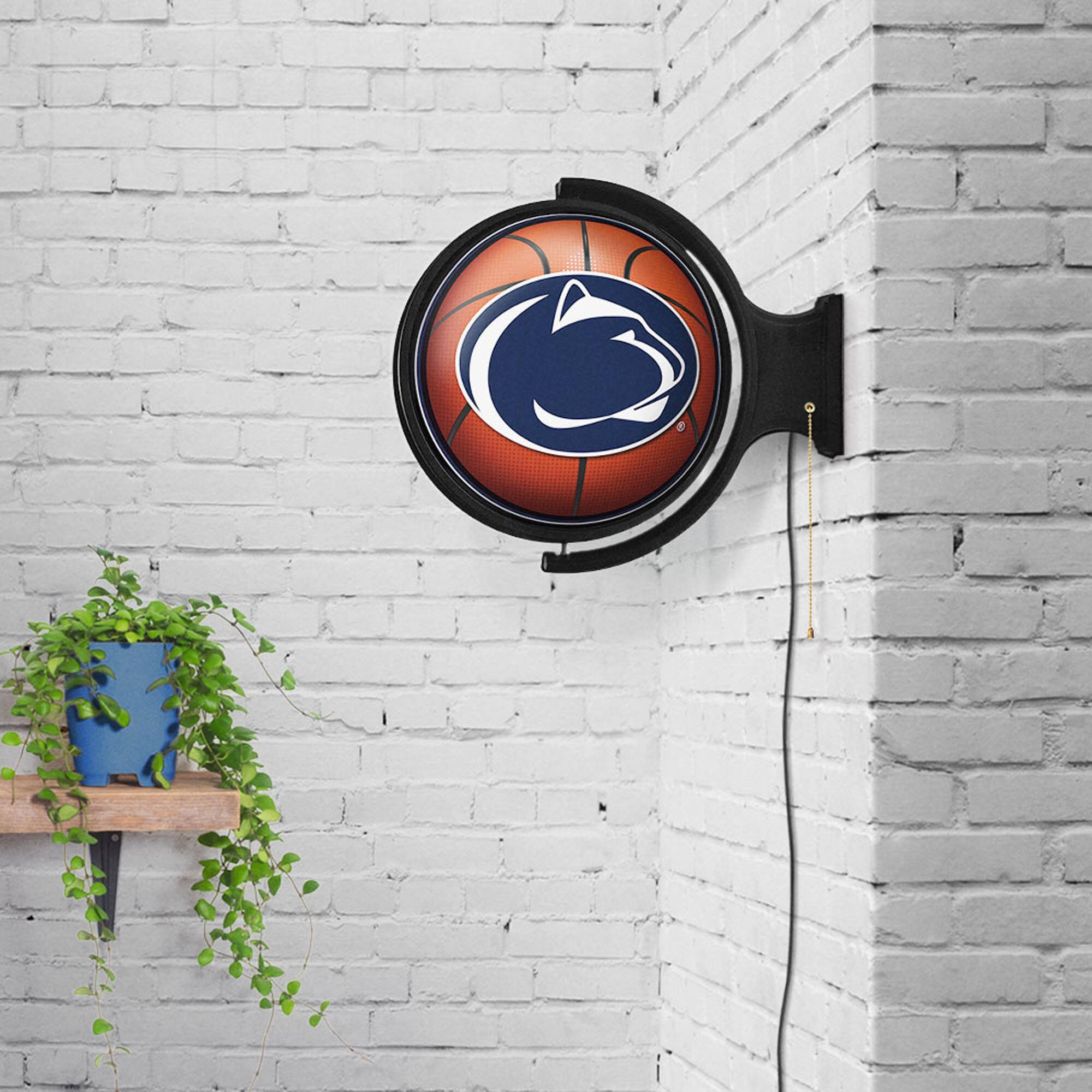 Alt View 2. The Fan-Brand - Penn State Nittany Lions Basketball 21'' x 23'' Rotating Lighted Wall Sign - Multicolor.