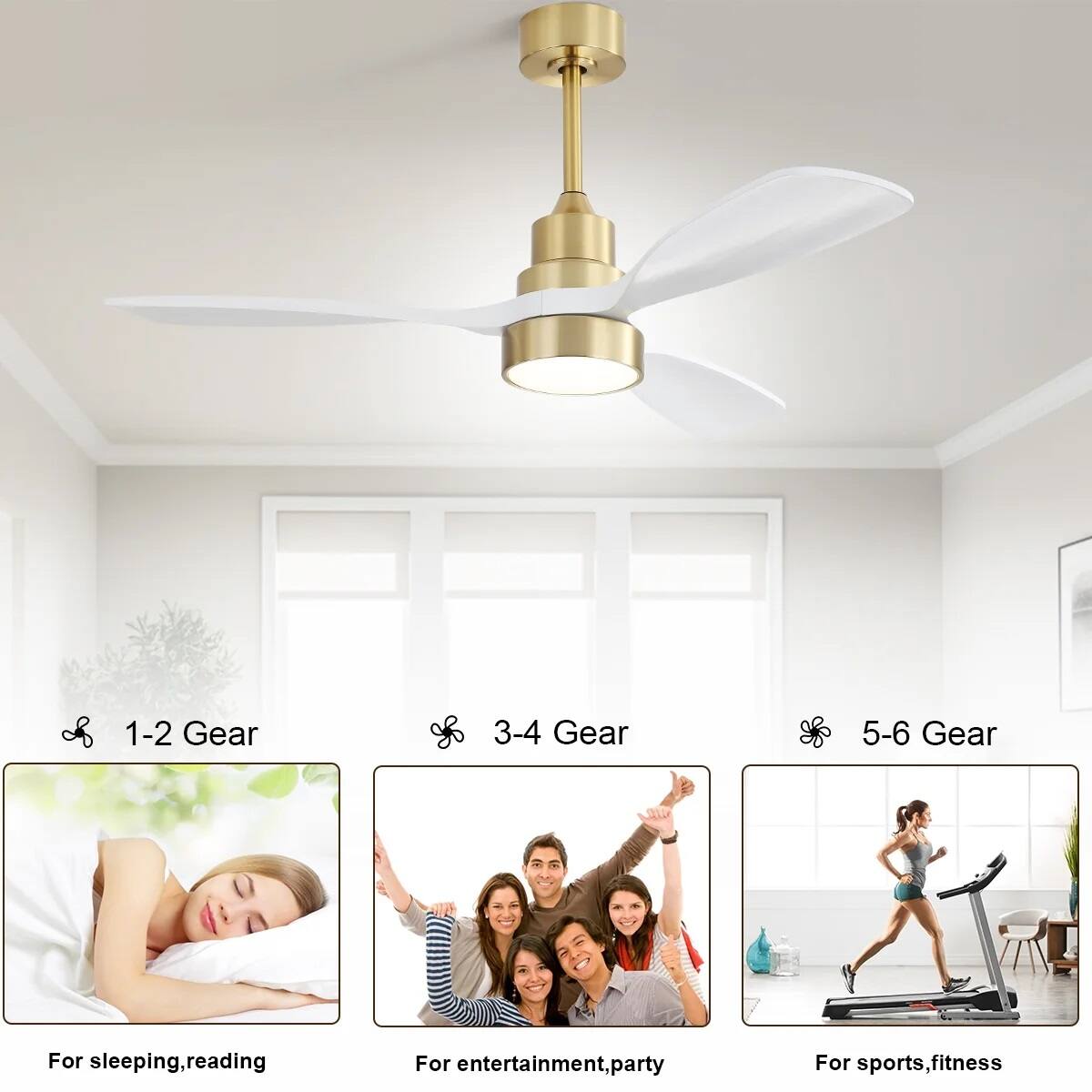 1-2 Gear  
For sleeping, reading  

3-4 Gear  
For entertainment, party  

5-6 Gear  
For sports, fitness