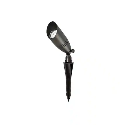 Front. Elitco Lighting - Outdoor 12V Cast Brass Spot Light - Dark Bronze.