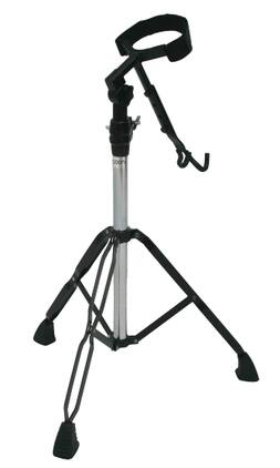 Tycoon Percussion - Djembe Stand, Standard Size to Fit Most Djembes, Black Powder-Coated Stainless Steel Construction, Height Adjustable