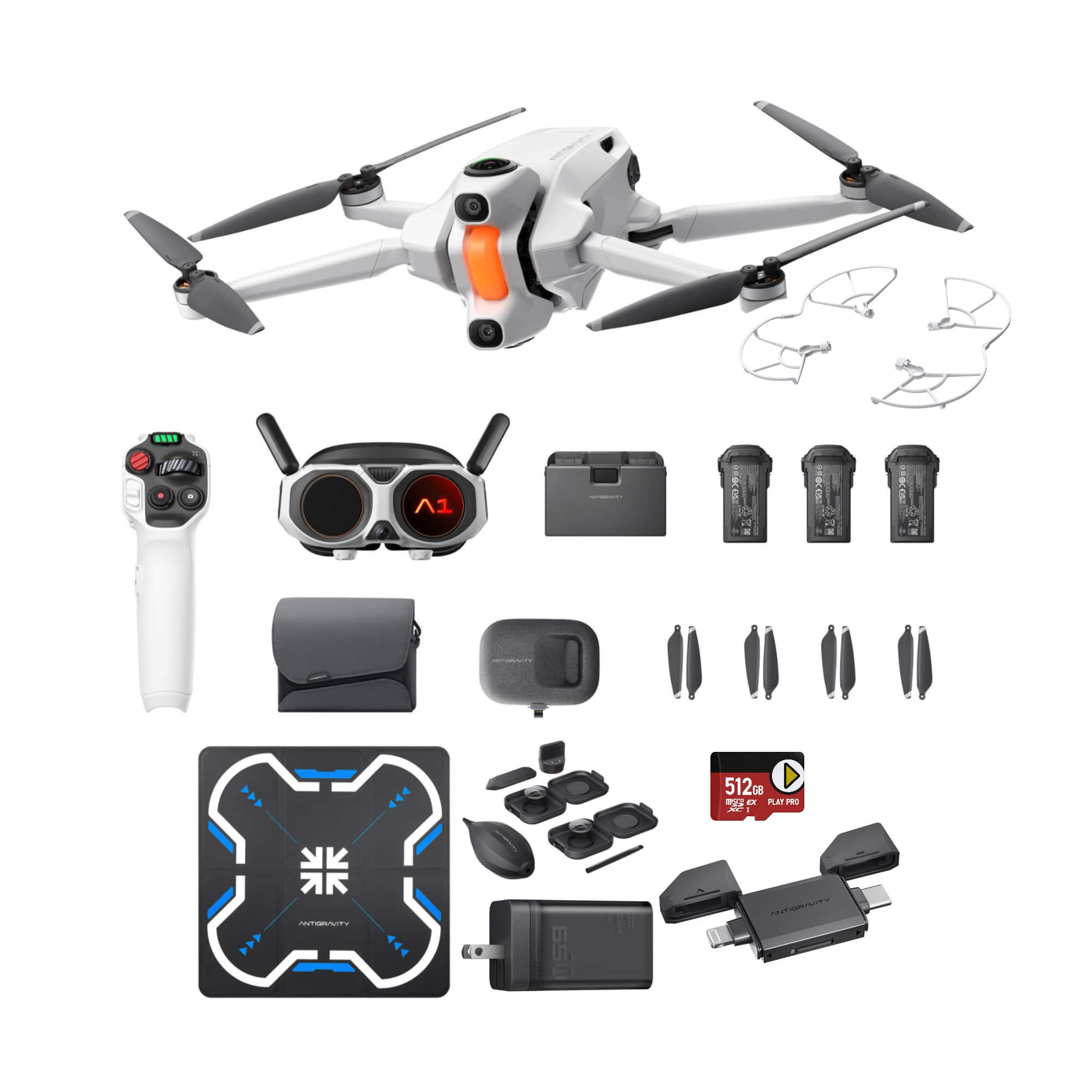 Antigravity - A1 8K 360 Drone Explorer Bundle with 512GB Memory Card & Accessories