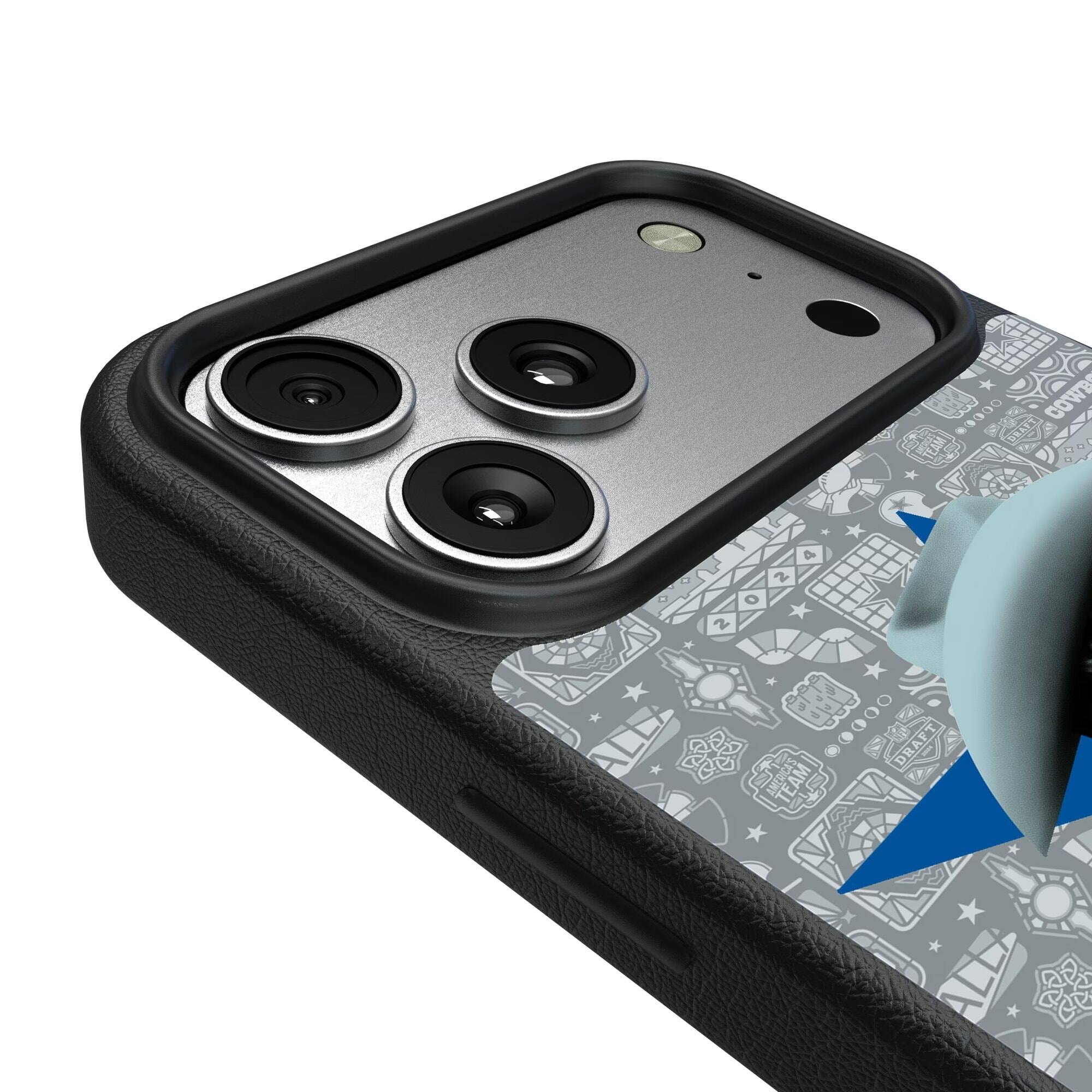 Alt View 2. Keyscaper - Dallas Cowboys iPhone Magnetic Bump Case - 15 Plus - Black.