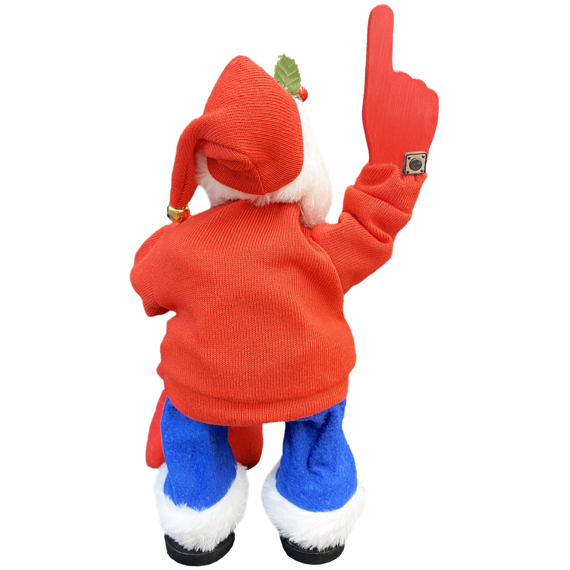 Alt View 1. Santa's Workshop - Ole Miss Rebels 12" Animated Musical Santa - Blue.