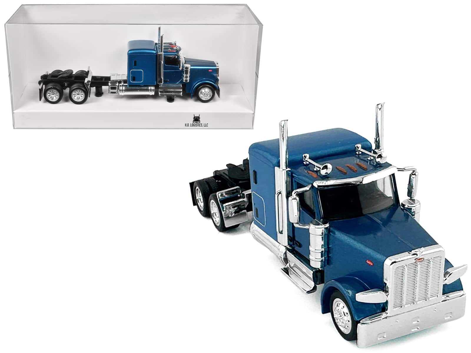 HO Logistics Replicas - Peterbilt 589 Truck with 72 Inch Sleeper Blue Metallic 1/87 (HO) Scale Plastic Model Car by HO Logistics price history on PriceWatchPro