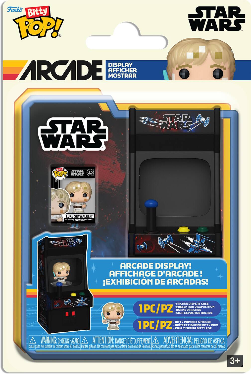 Funko Bitty POP! Arcade Display - Star Wars Luke Skywalker

- Funko Bitty POP! Arcade Display
- Star Wars Luke Skywalker
- Arcade Display Case
- Arcade Display
- Arcade Display Case
- Arcade Display Box
- Arcade Display Case with Figure
- 1PC/PZ
- Warning: Choking Hazard
- Small parts. Not suitable for children under 36 months.
- 3+