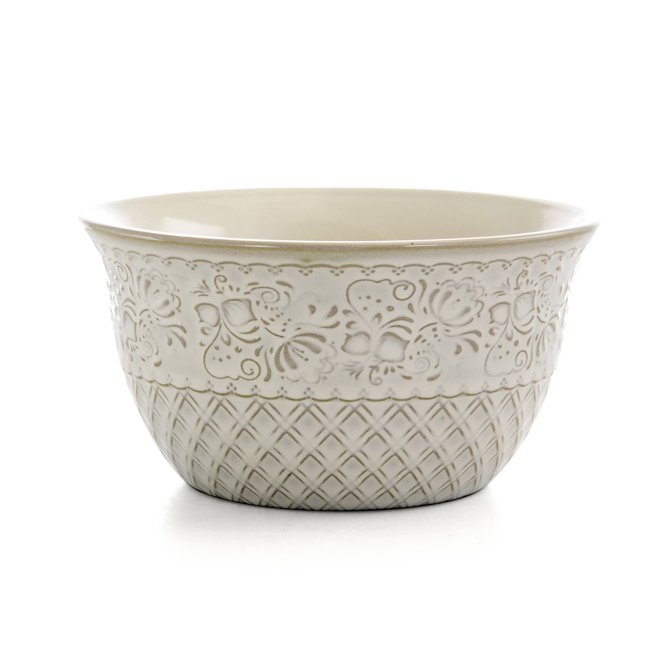 Alt View 4. Elama - Elama Ivory Lotus 16 Piece Square Dinnerware Set - Ivory.