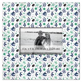 Fan Creations - Vancouver Canucks 10'' x 10'' Floral Pattern Frame - Multicolor