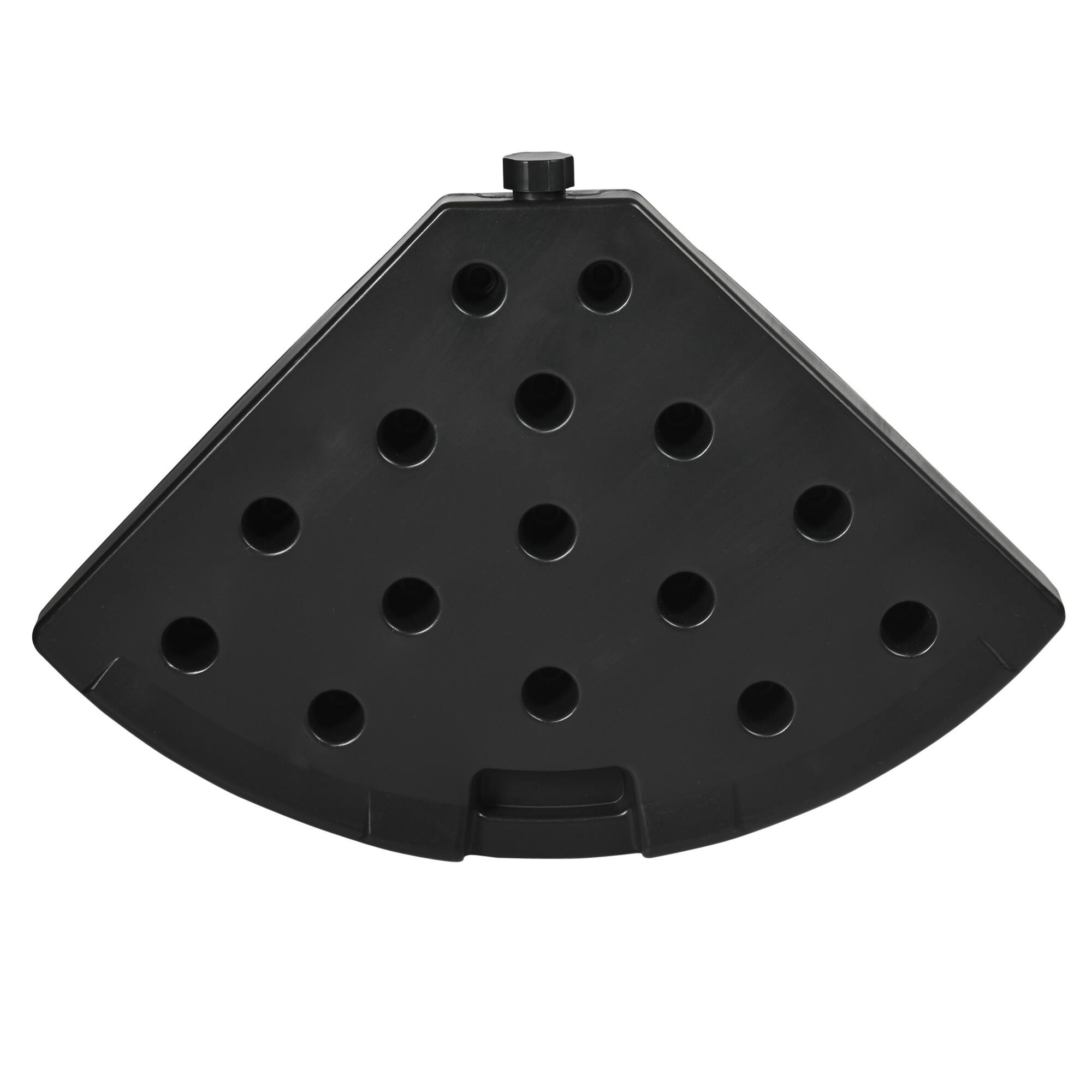 Alt View 8. Outsunny - HDPE Material Patio Umbrella Base Weights Sand Filled up to 150 Lb. for Any Offset Umbrella Base | 4-Piece - Black.