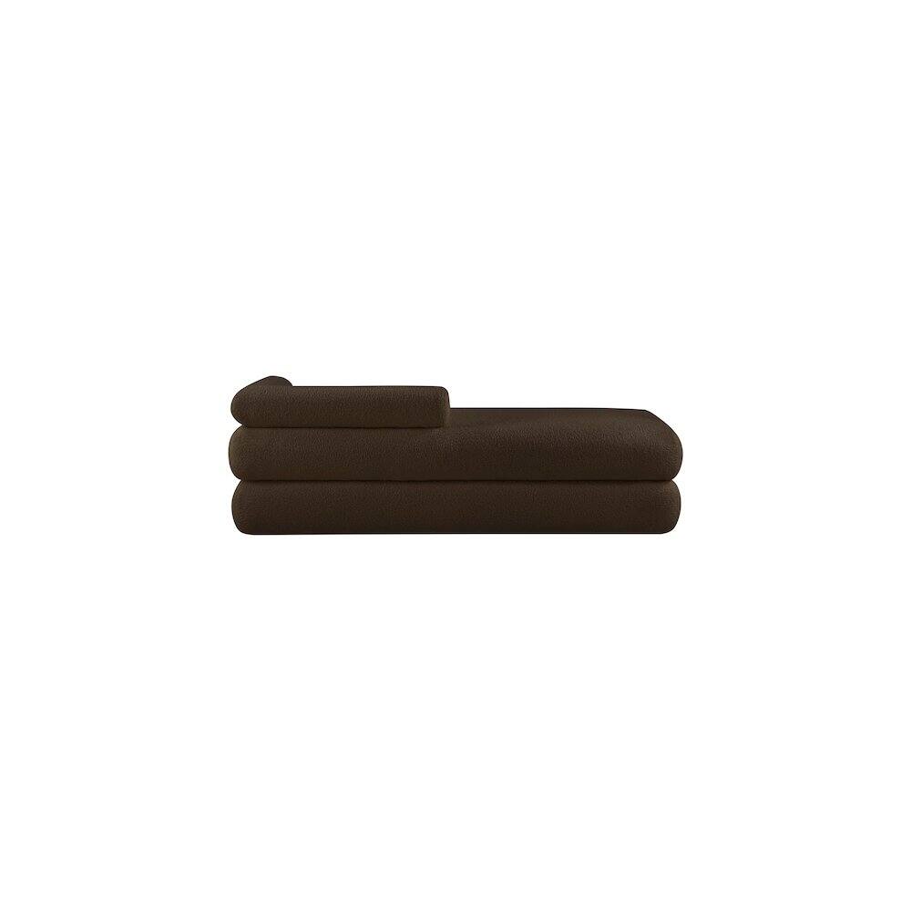Alt View 4. Meridian Furniture - Kennedy Brown Faux Shearling Teddy Fabric Bench - Brown.