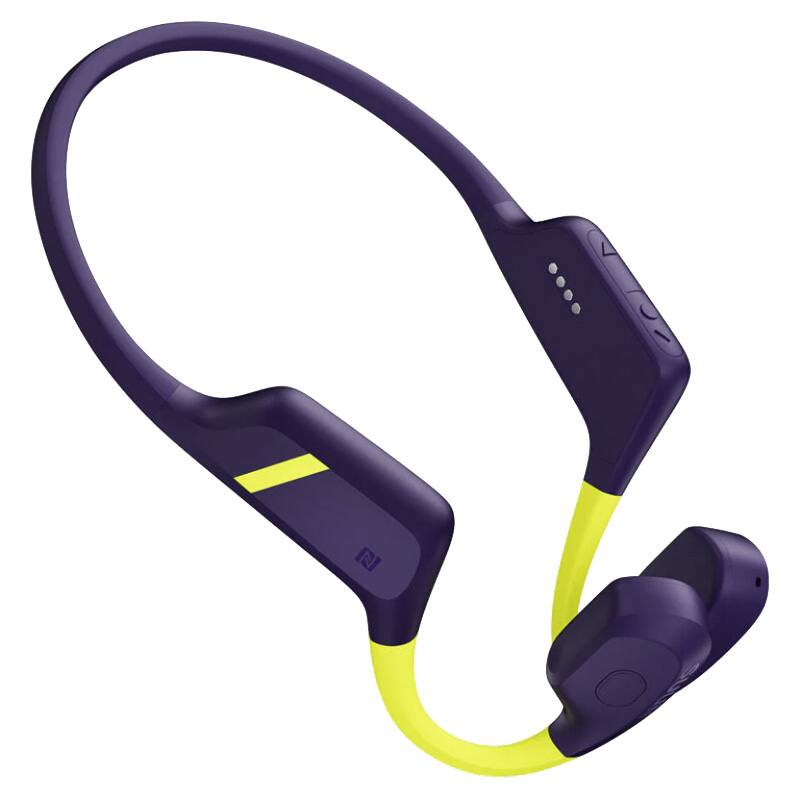 Back. SUUNTO - Suunto AQUA Waterproof Open-Ear Swimming Bone Conduction Bluetooth Headphones with Built in MP3 Player - Lime Blue - Blue.