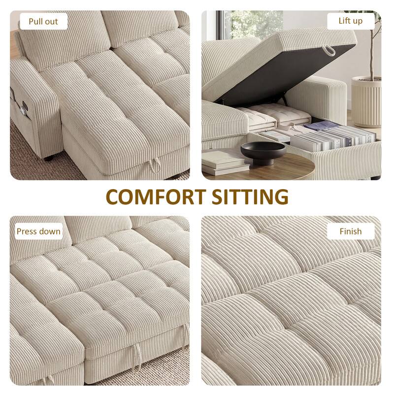 Pull out  
Lift up  
Press down  
Finish  

COMFORT SITTING