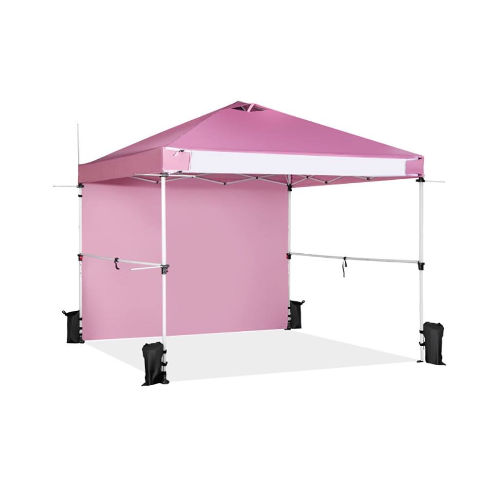 Alt View 1. Pefilos - 10 x 10 Feet Foldable Commercial Pop-up Canopy with Roller Bag and Banner Strip-Pink, Party Tent for Outside Party Water - Pink.