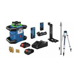 Bosch - 18V REVOLVE4000 Green-Beam Self-Leveling Rotary Laser Kit (Refurbished)