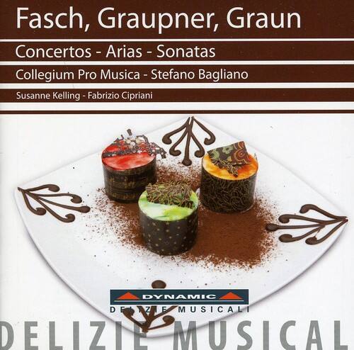 Fasch, Graupner, Graun  
Concertos - Arias - Sonatas  
Collegium Pro Musica - Stefano Bagliano  
Susanne Kelling - Fabrizio Cipriani  

DYNAMIC  
DELIIZIE MUSICALI