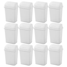 Sterilite - 7.8 Gallon SwingTop Kitchen Wastebasket Trash Can, (12 Pack) - White