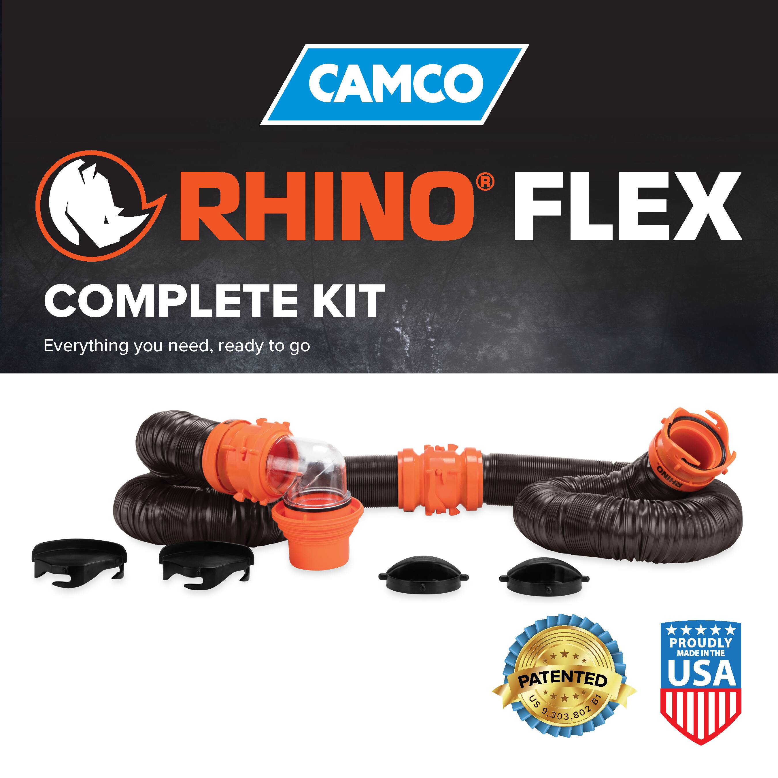 CAMCO RHINO FLEX COMPLETE KIT  
Everything you need, ready to go  
PATENTED US 01 g 303.802  
PROUDLY MADE IN THE USA