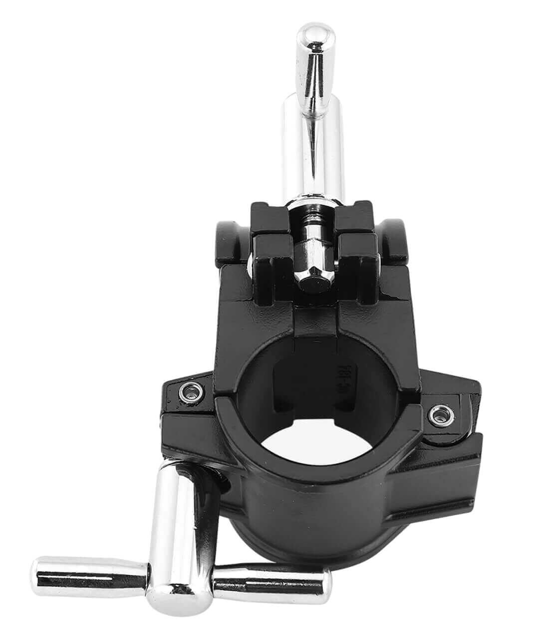 Left. Gibraltar Hardware - Standard Power Drum Rack Right Angle Clamp, Fixed Connector with Hinged Sides for Joining 1.5" Rack Tubes.
