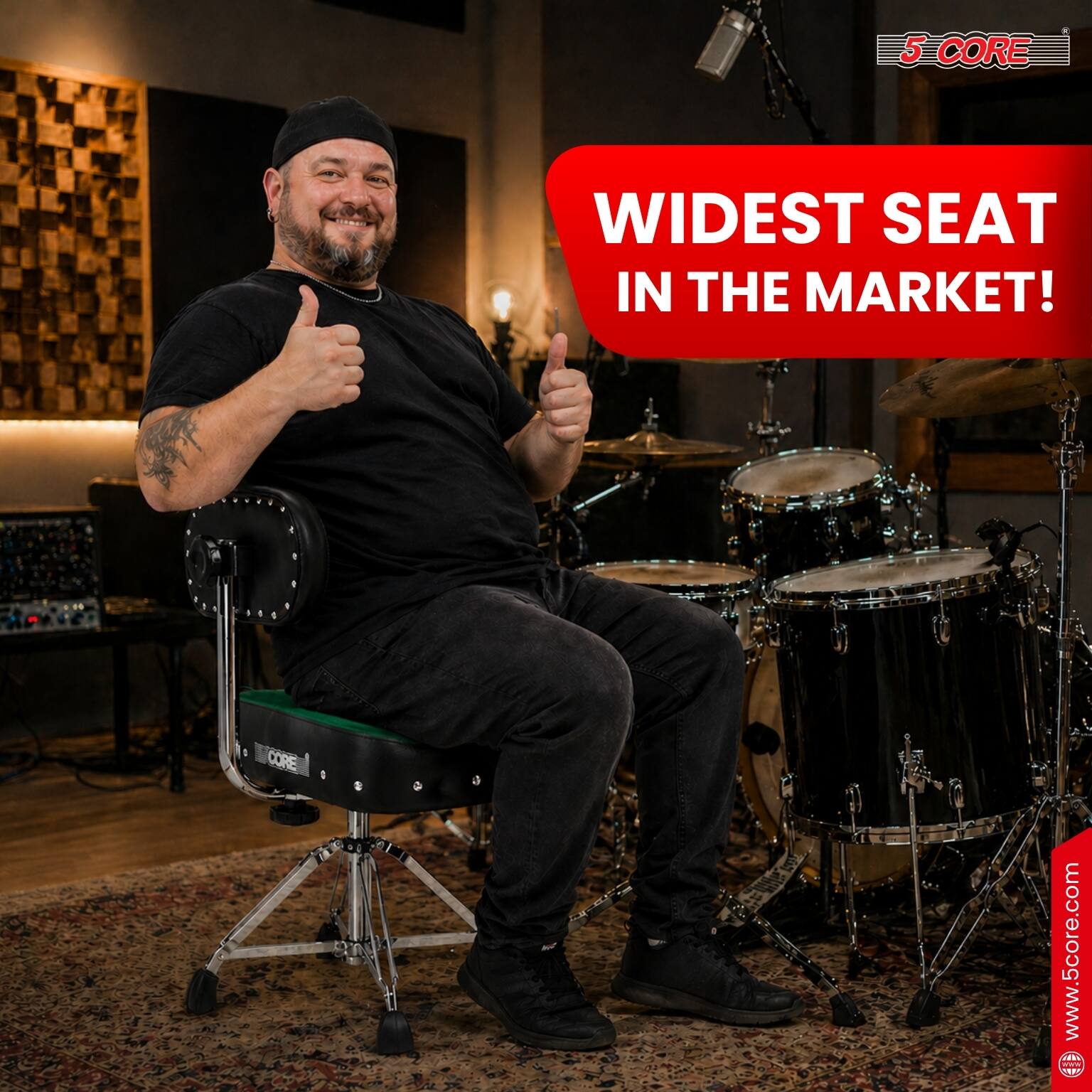 5 CORE  
WIDEST SEAT IN THE MARKET!  
www.5core.com