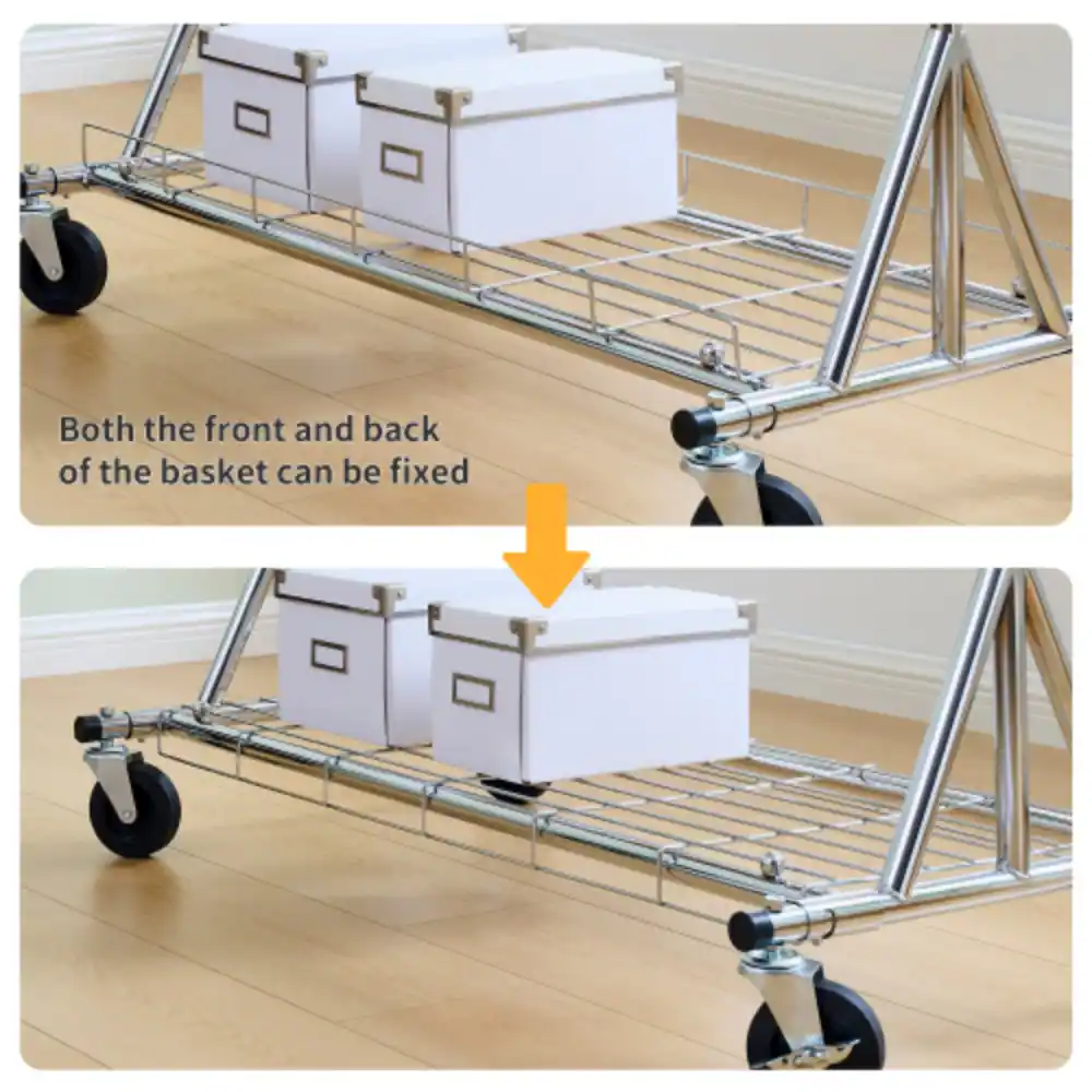Both the front and back of the basket can be fixed