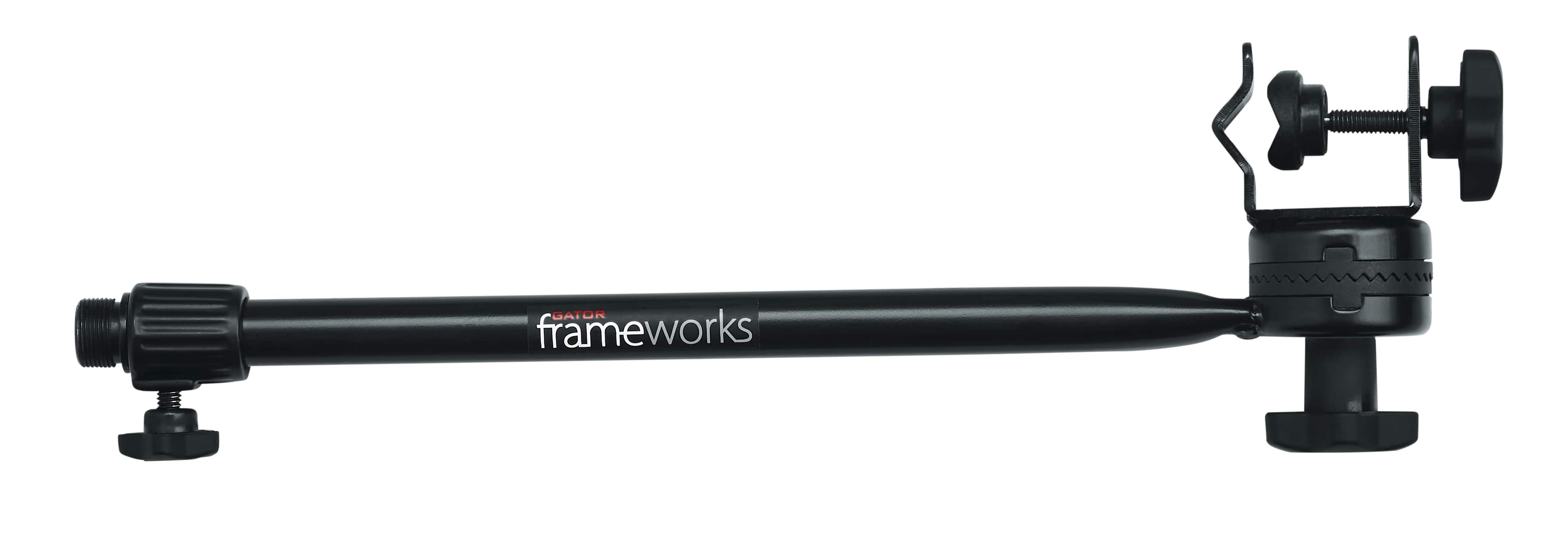 Gator Frameworks - Adjustable Angle 16" Clamp-On Mini Boom, Provides 270º Rotation, Clamps on Easily & Securely to Standard Tube Diameters