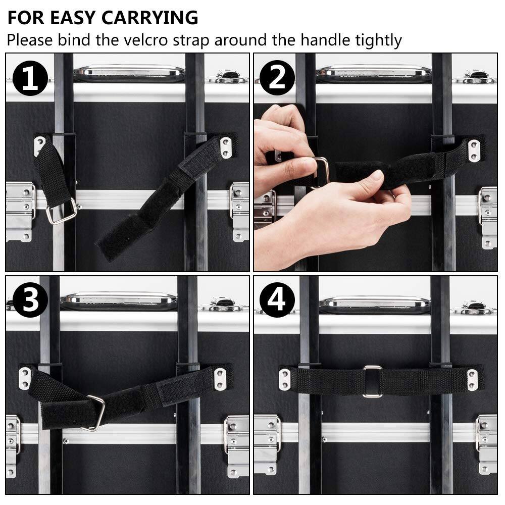 Alt View 5. Winado - 4 in 1 Pro Aluminum Rolling Makeup Case Salon Cosmetic Organizer Trolley - Black.