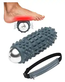 DORLUKFU - Vibrating Massage Ball, Vibrating Foam Roller for Muscle Pain Relief, 4-Speed Myofascial Release Ball for Trigger Point