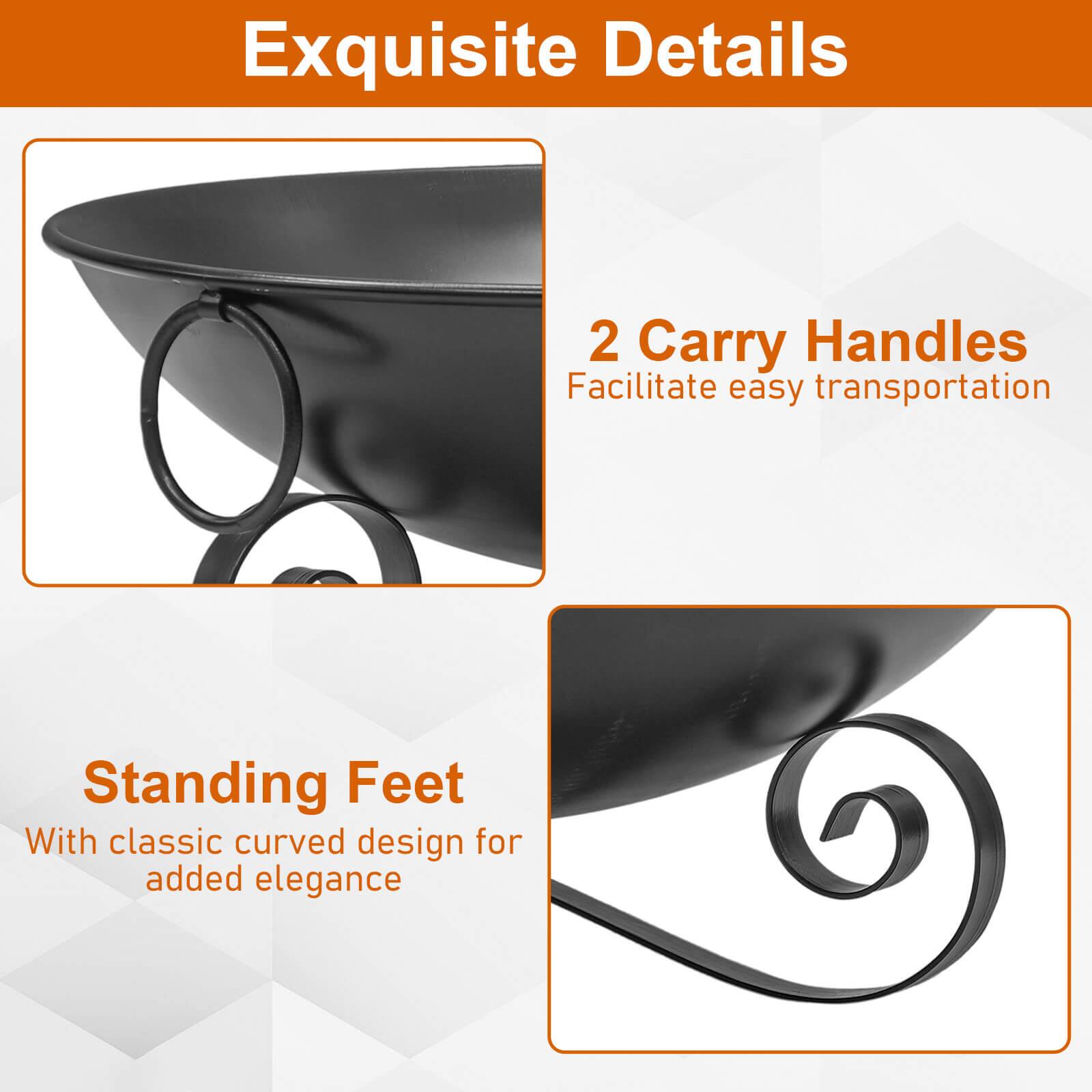 Exquisite Details

2 Carry Handles  
Facilitate easy transportation

Standing Feet  
With classic curved design for added elegance